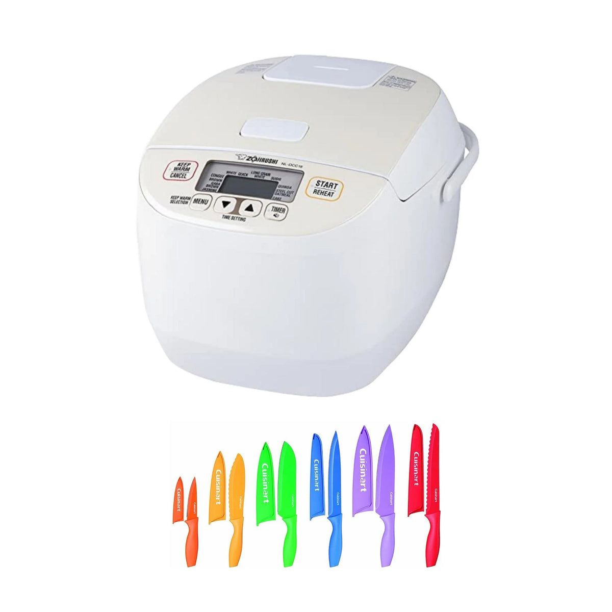 10 Cups Rice Cooker and Warmer with 12 Piece Knife Set U590