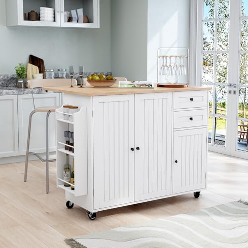 Kitchen Island with Storage on Wheels H169