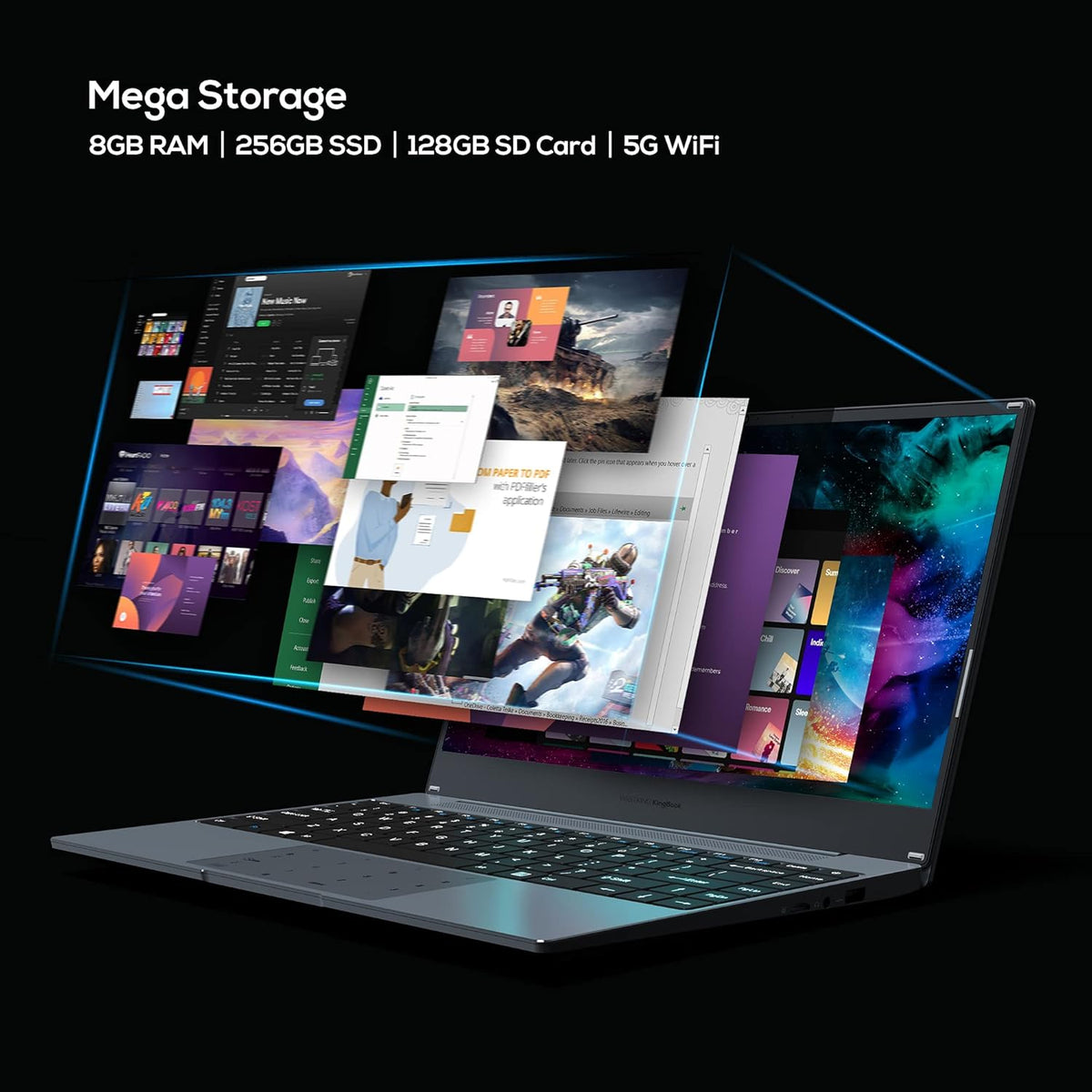 14” Windows 10 Laptop Computer, 8GB RAM 256GB SSD, Silver Gray Z3865
