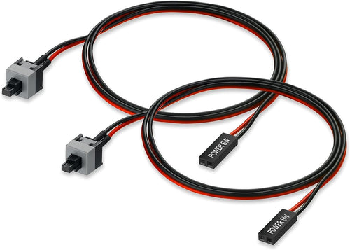 2pcs 55CM 2 Pin PC Power Cable Push Button ATX Computer Switch Wire Restart Switch J870153