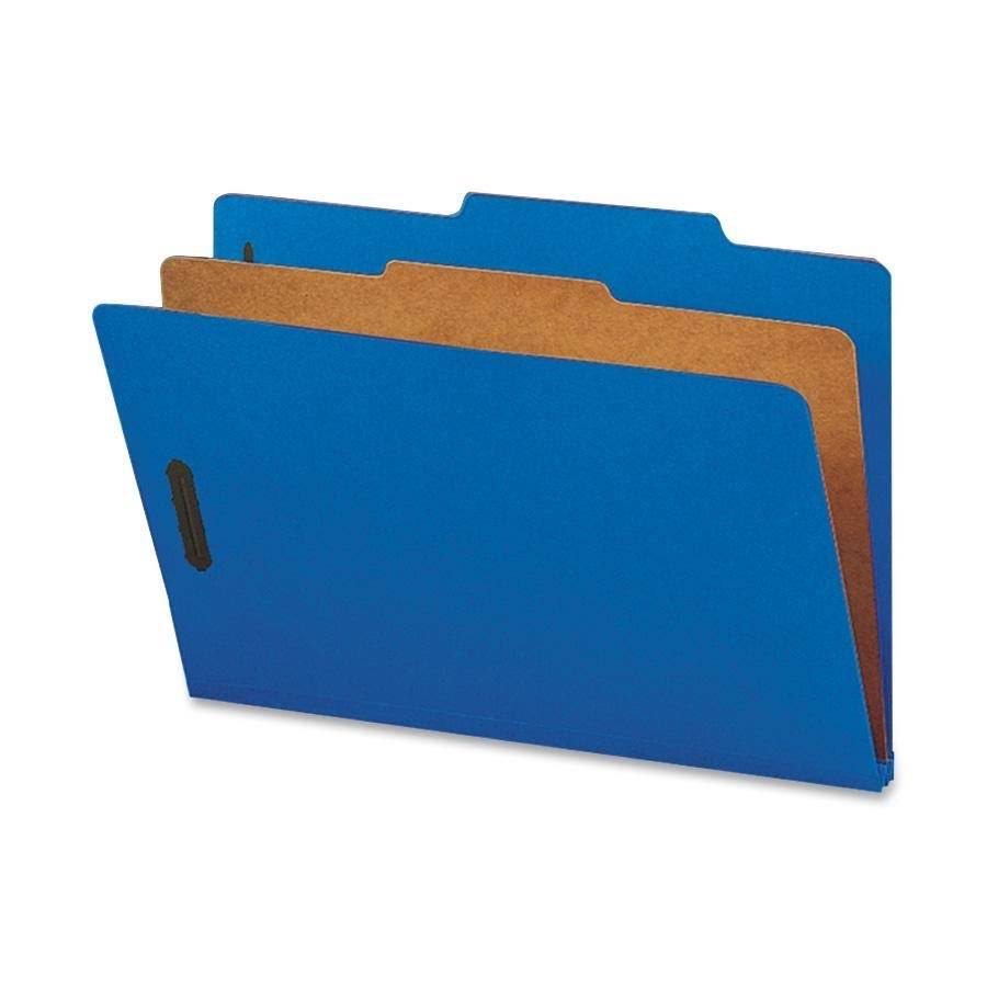 Legal Pressboard Classification Folders with 1 Divider U6986