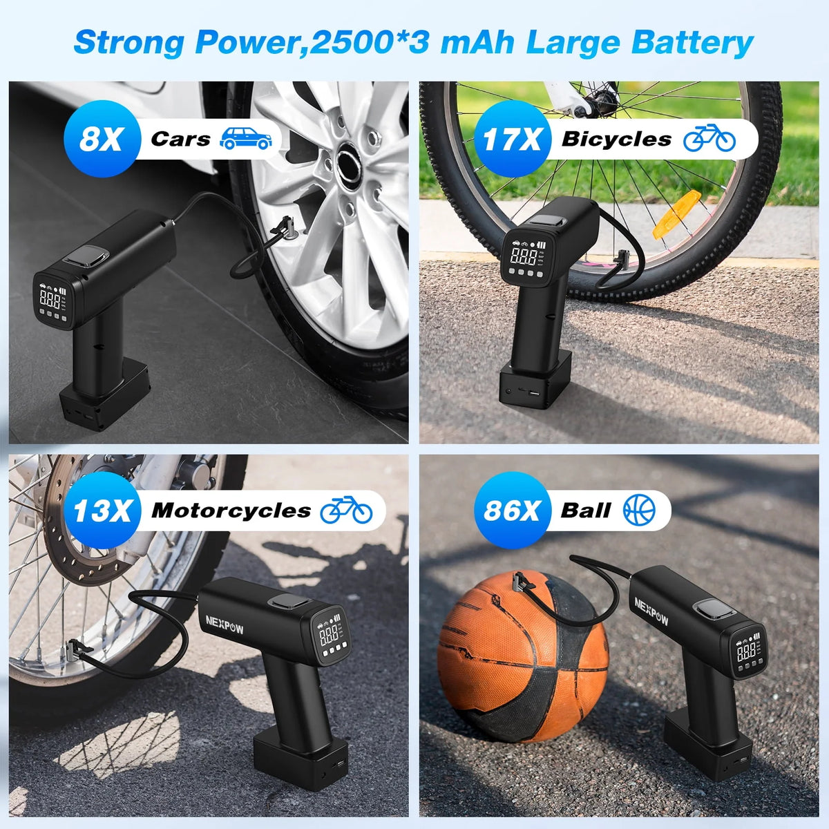 Portable Air Compressor 160 PSI Cordless Tire Inflator K637162