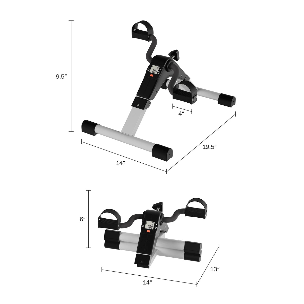 Under Desk Bike Pedal Exerciser with Adjustable Resistance T7270