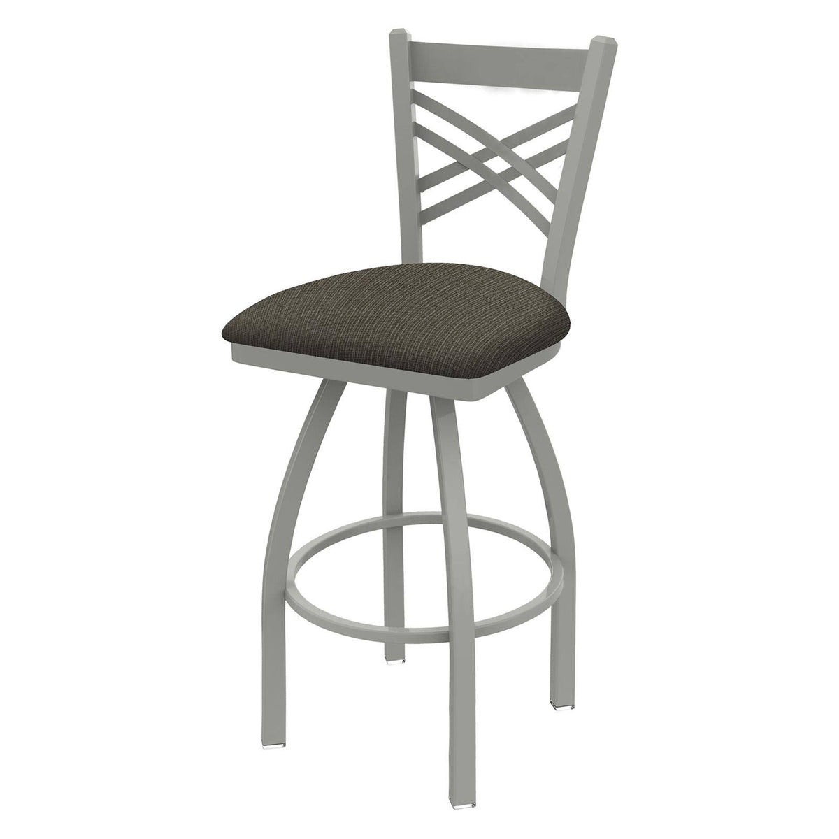 Black Wrinkle Swivel Stool with Axis Willow Seat F65723