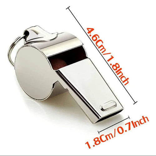 3 Pack Stainless Steel Sports Whistles with Lanyard A16210
