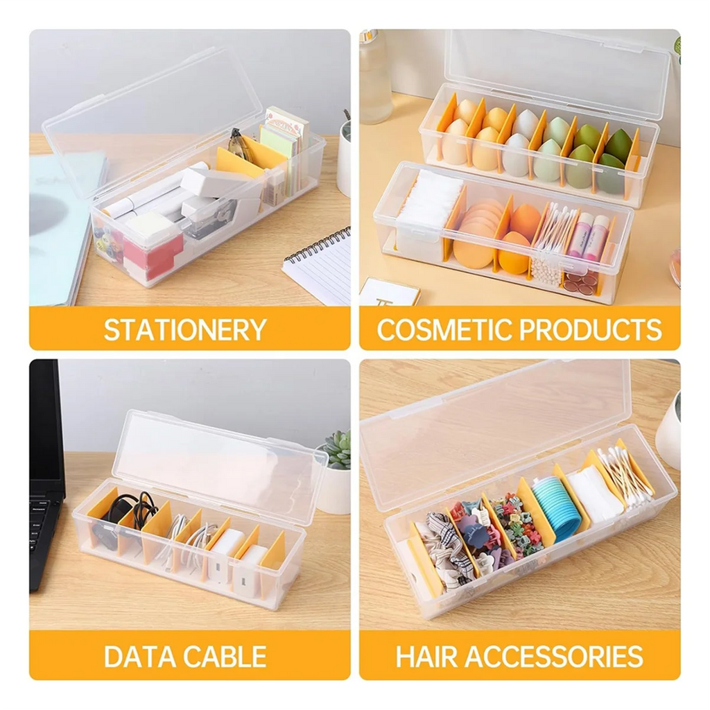 Clear Cable Organizer Box with Lid O724996