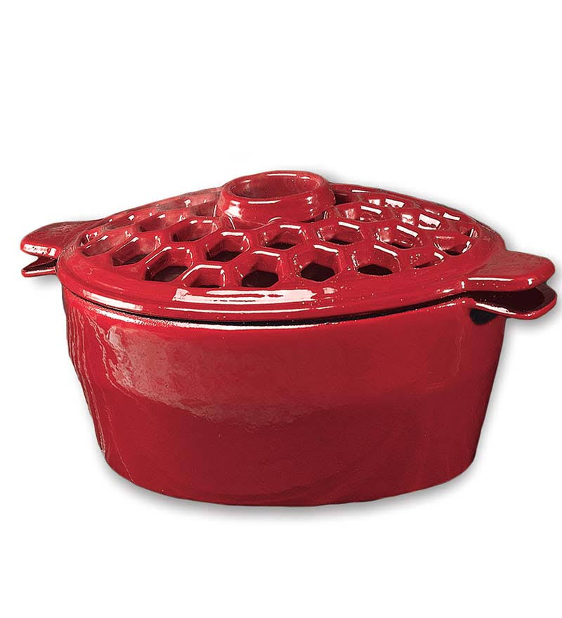 1.5 qt. Red Cast Iron Steamer B8870