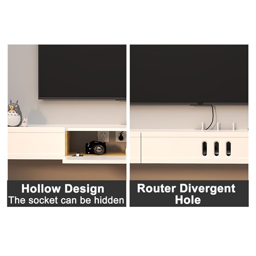 Floating TV Stand with Cable Holes B35814