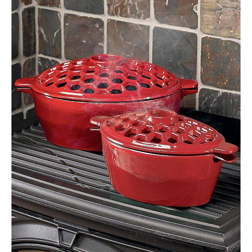 1.5 qt. Red Cast Iron Steamer B8870