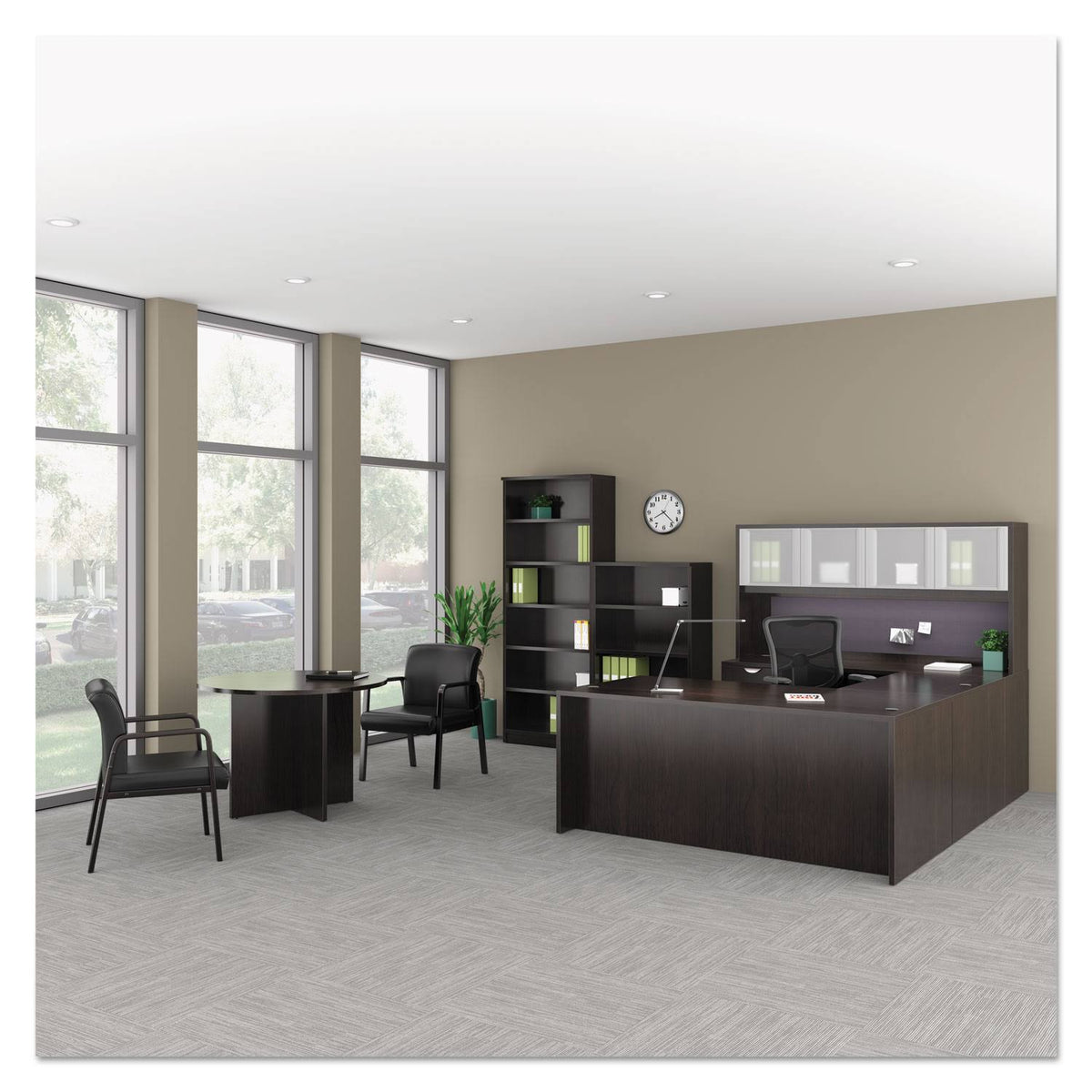 Four-Shelf Bookcase Espresso R309003
