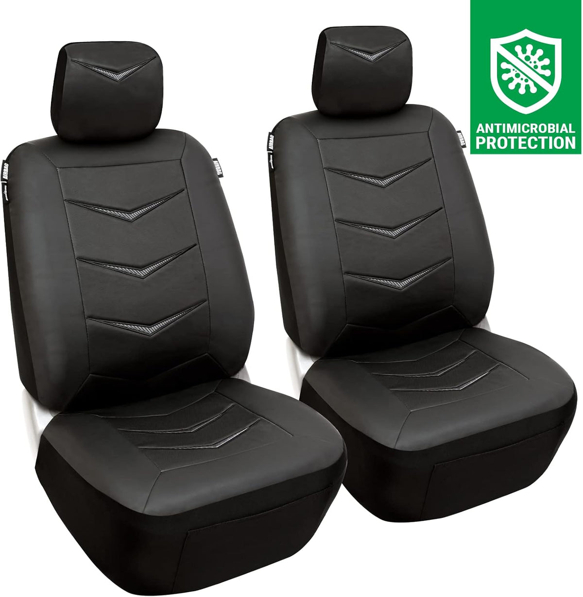 Soft Faux Leather Car Seat Cover, Universal Fit, Black Z877521