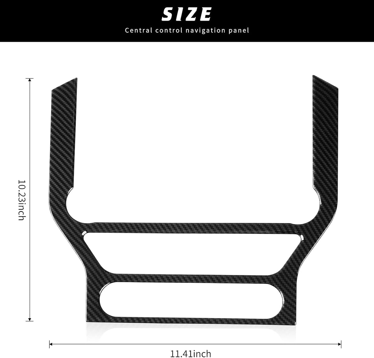 Carbon Fiber Center Console Multimedia Panel Decoration Trim Sticker Pack of 2 V330837