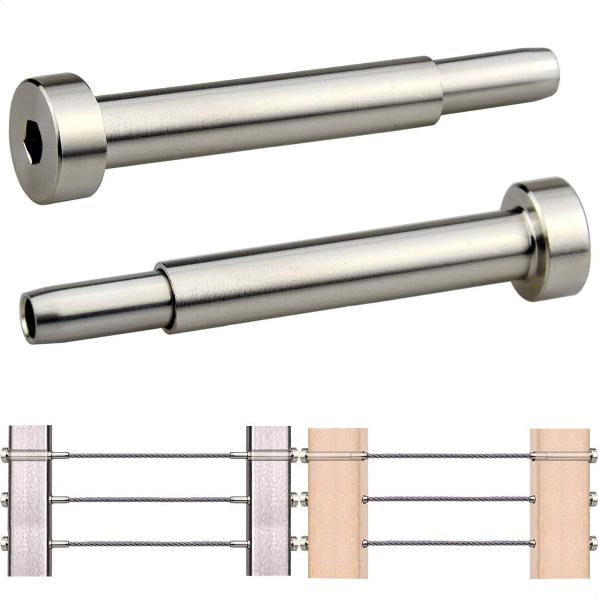 20 Pcs 3/16 Invisible Turnbuckle Kit T316 Stainless Steel Cable Railing Hardware Kit I394