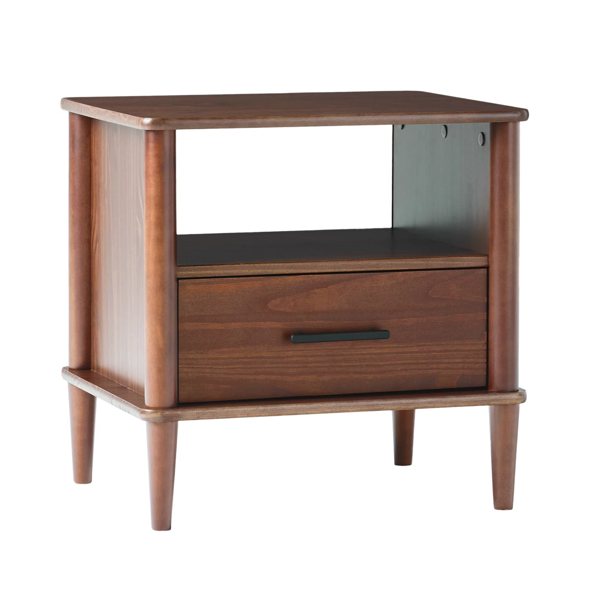 Walnut 1-Drawer Nightstand U361