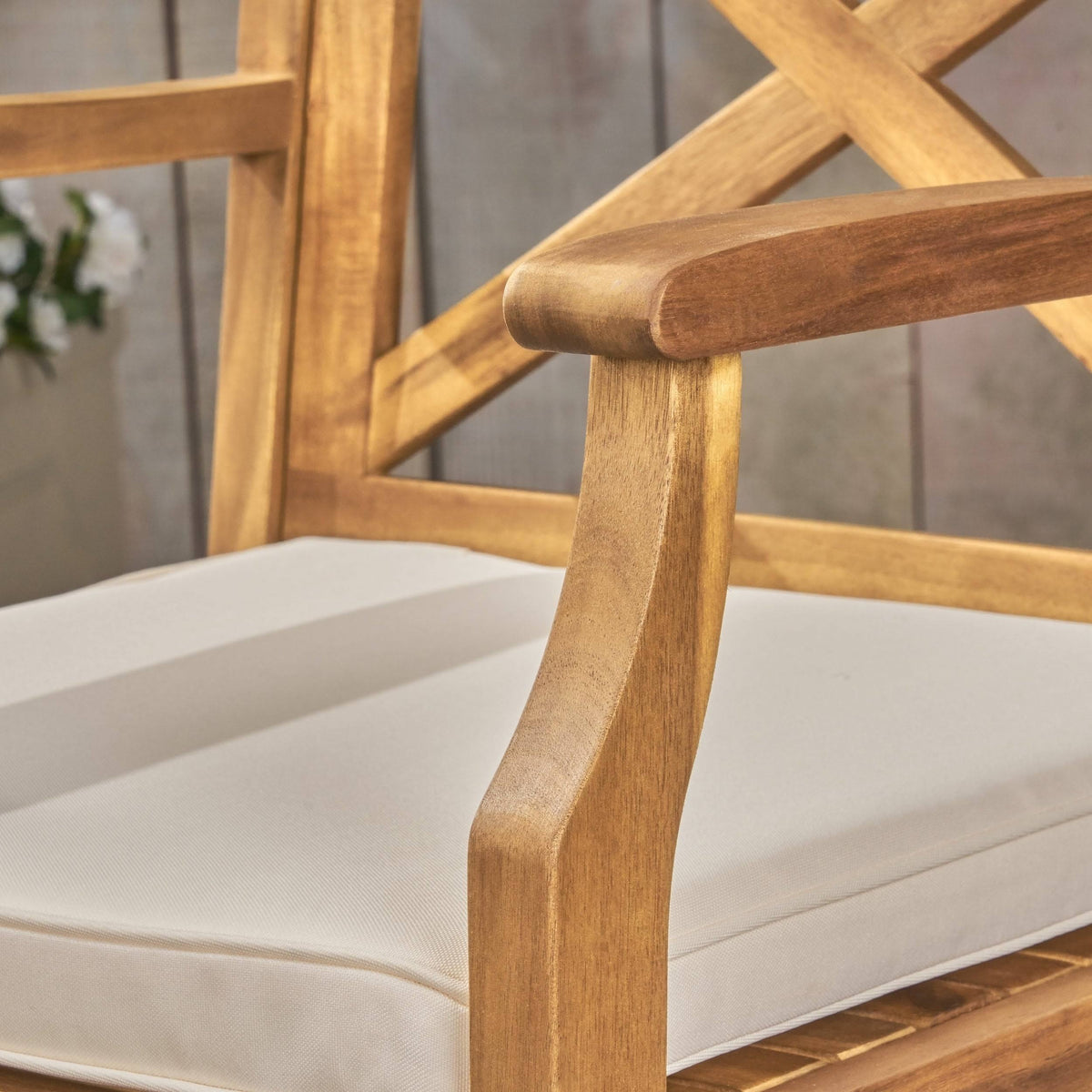 Acacia Wood Barstool Set of 2 A6846