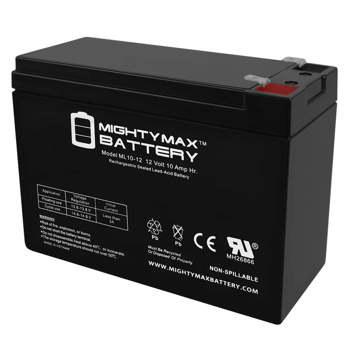 12V 10AH Electric Bicycle Battery + 12V 1Amp Charger K4791