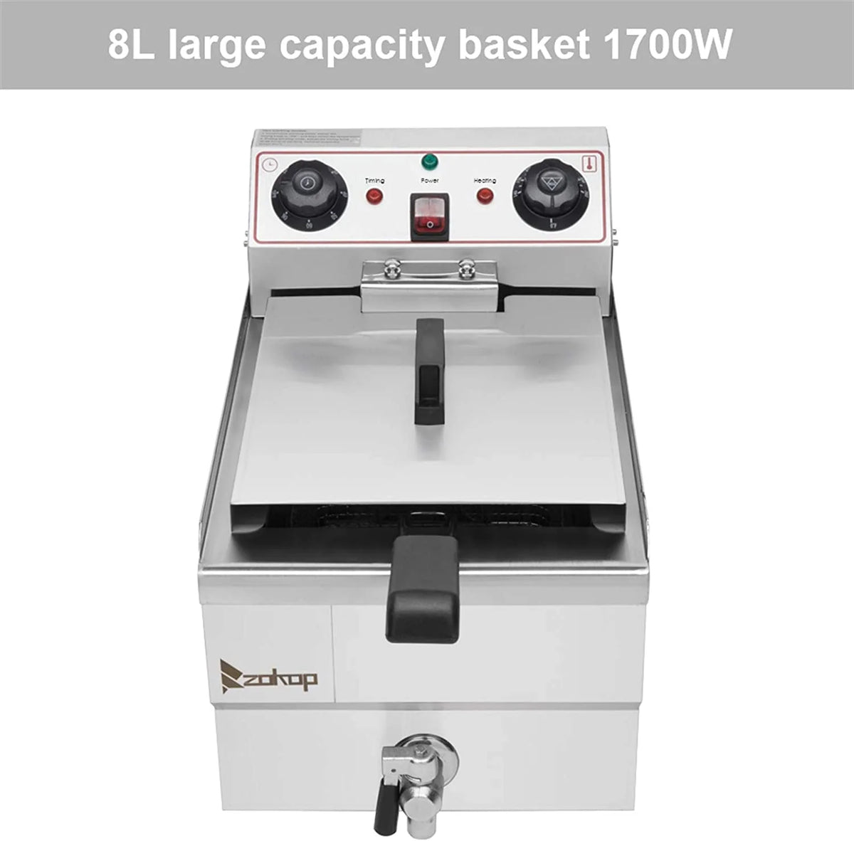 Commercial Electric Stainless Steel Countertop Deep Fryer 12.5QT X560191