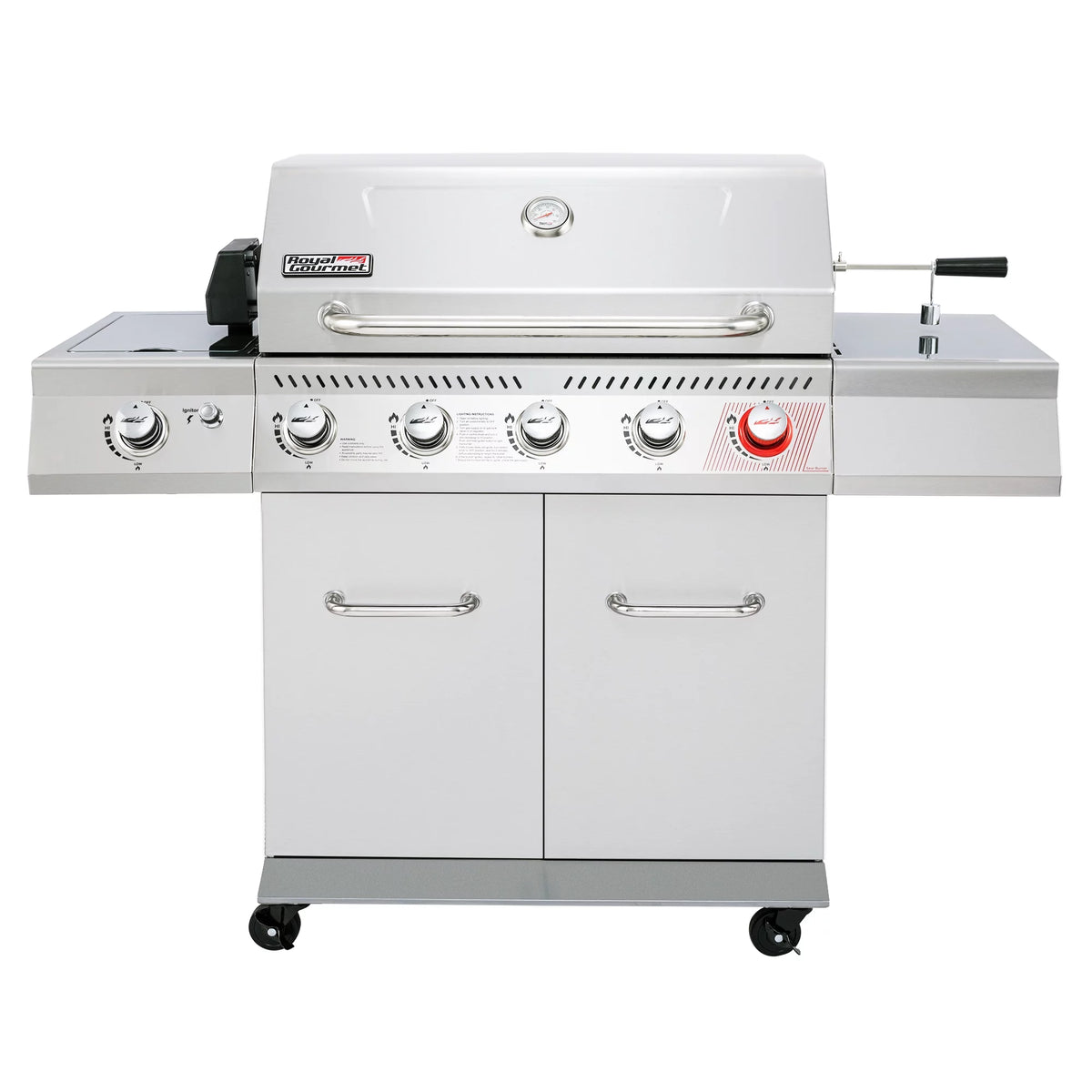 Stainless Steel 5-Burner Gas Grill with Side Burner Z56611