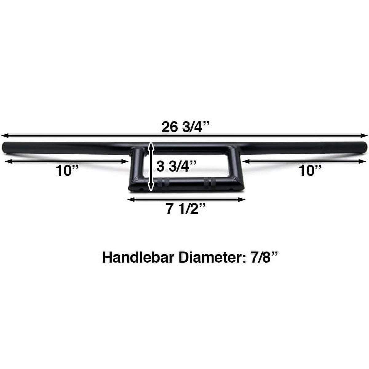 7/8" Black Motorcycle Handlebar D452