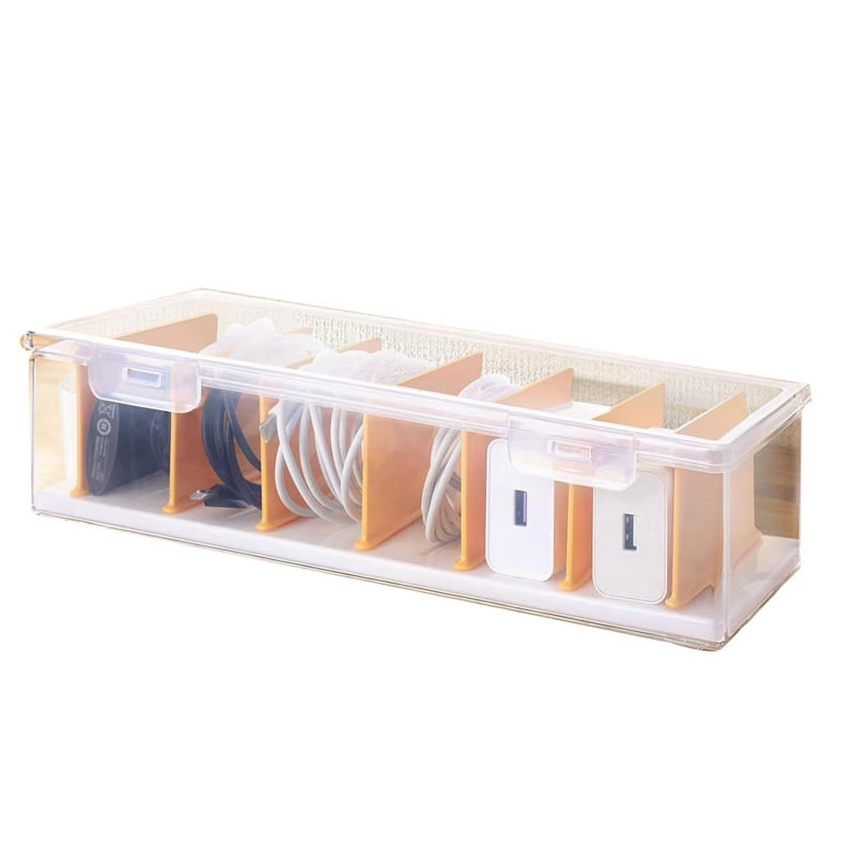 Clear Cable Organizer Box with Lid O724996