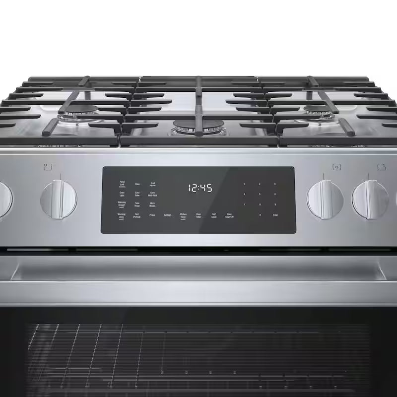30 in. 5 Burner Slide-In Gas Range in Stainless Steel F38646