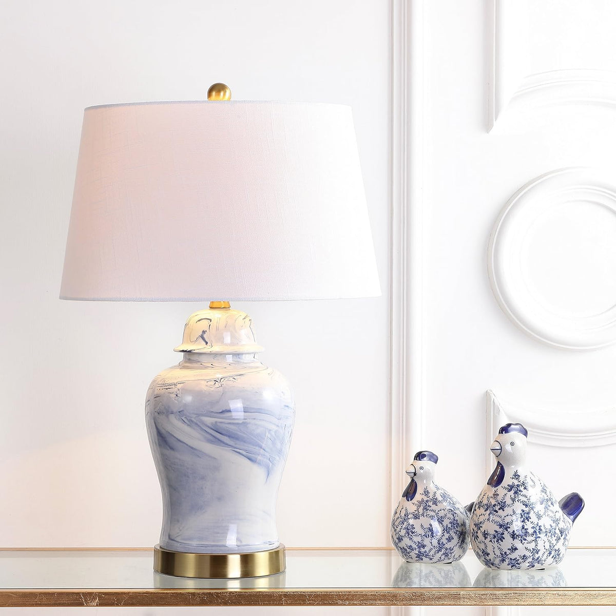 Blue/White Ceramic LED Table Lamp Y808
