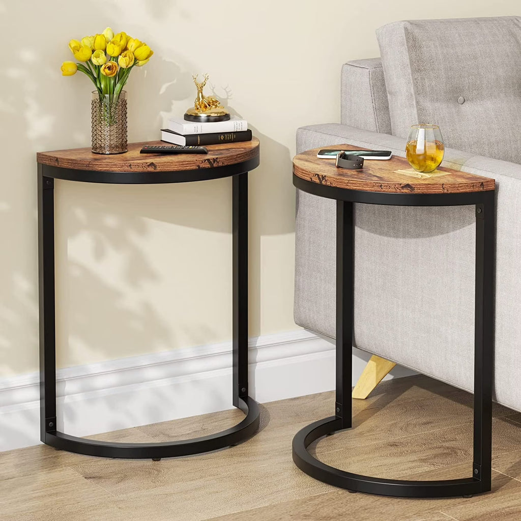 Brown 2PCS Slim Side Table O82057