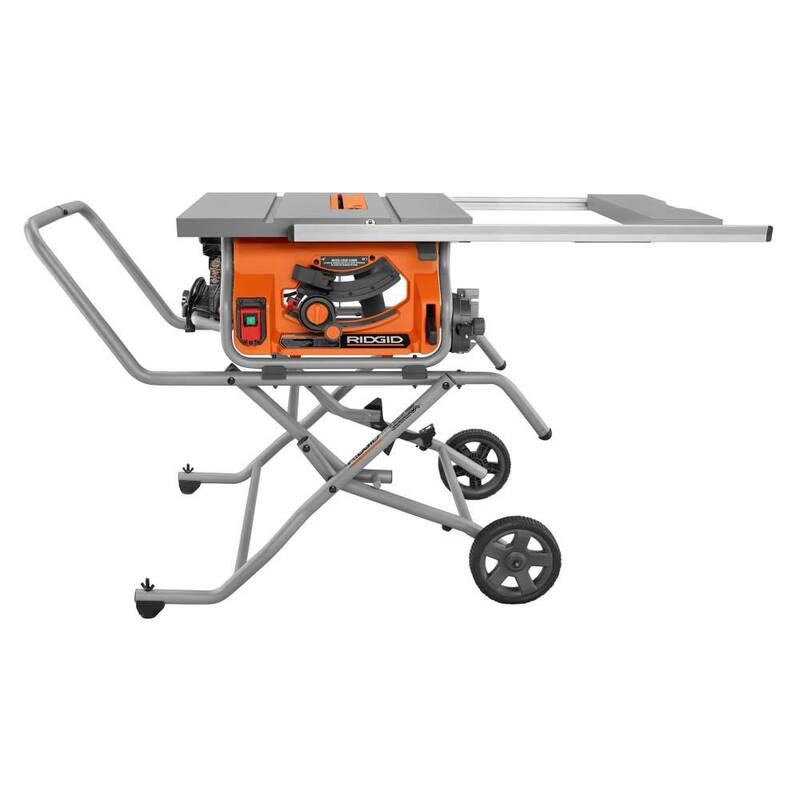 10 in. Portable Table Saw with Rolling Stands I327