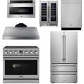 36 Electric Range, Range Hood, Refrigerator, Dishwasher, Microwave and Wine Cooler H27915