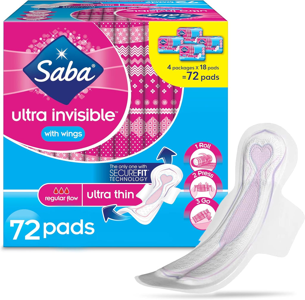 72 Count Ultra Thin Pads with Wings X98191
