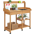 Cedarwood Potting Bench with Sink M266