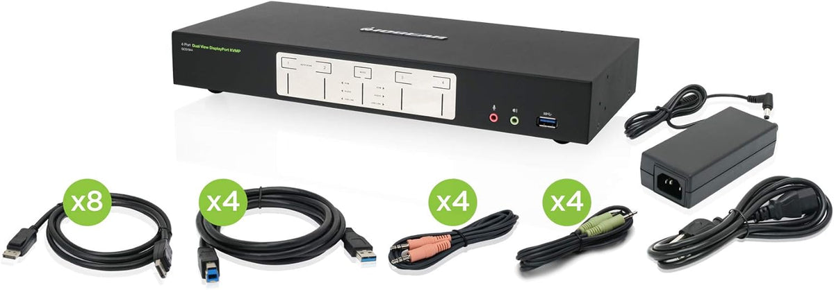 2-Port HDMI KVM Switch with Cables and Audio, Black U2174