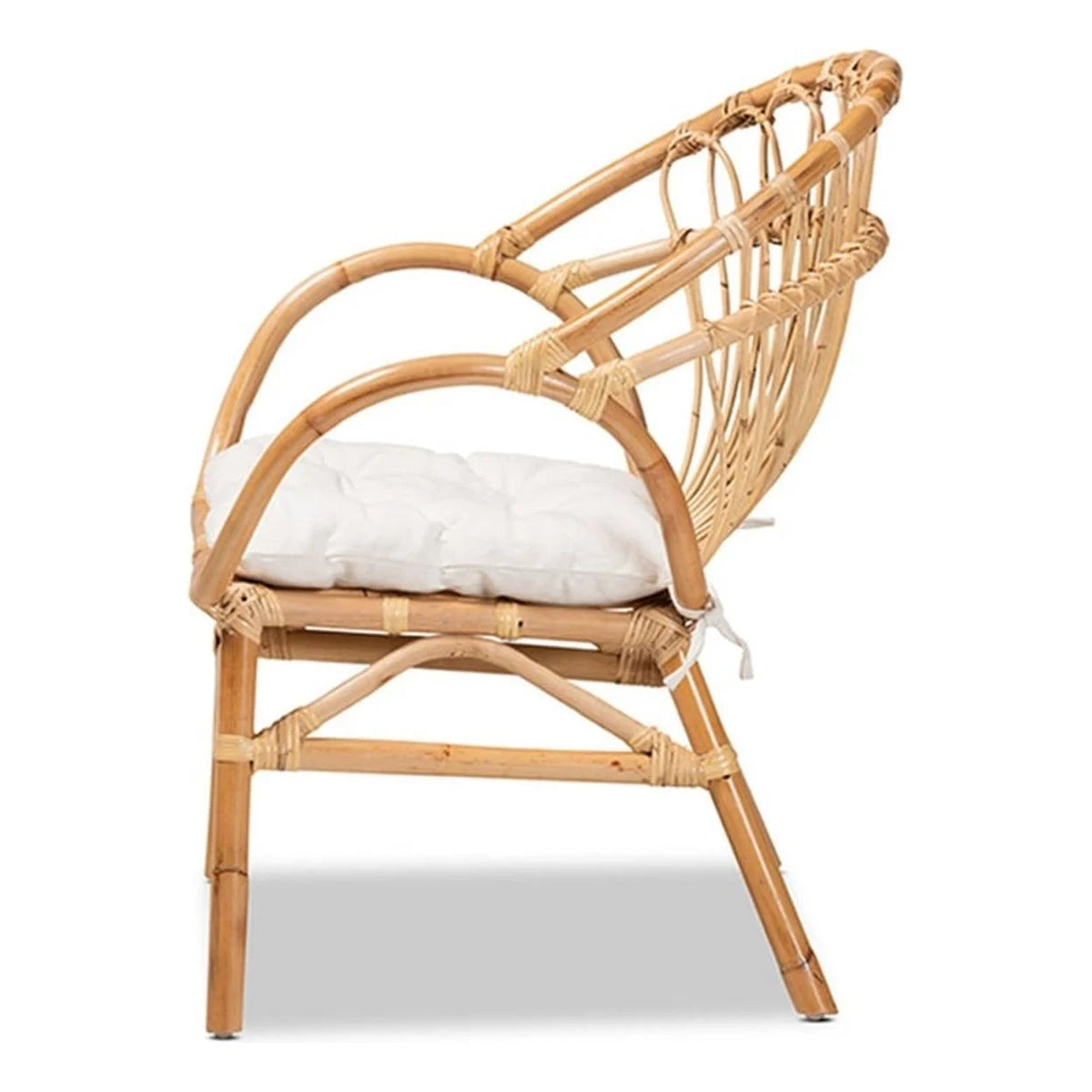 Natural Brown Rattan Dining Chair Q57533