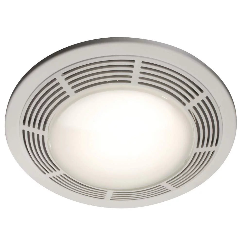 White Round Fan and Light Combo, 100 CFM L7280