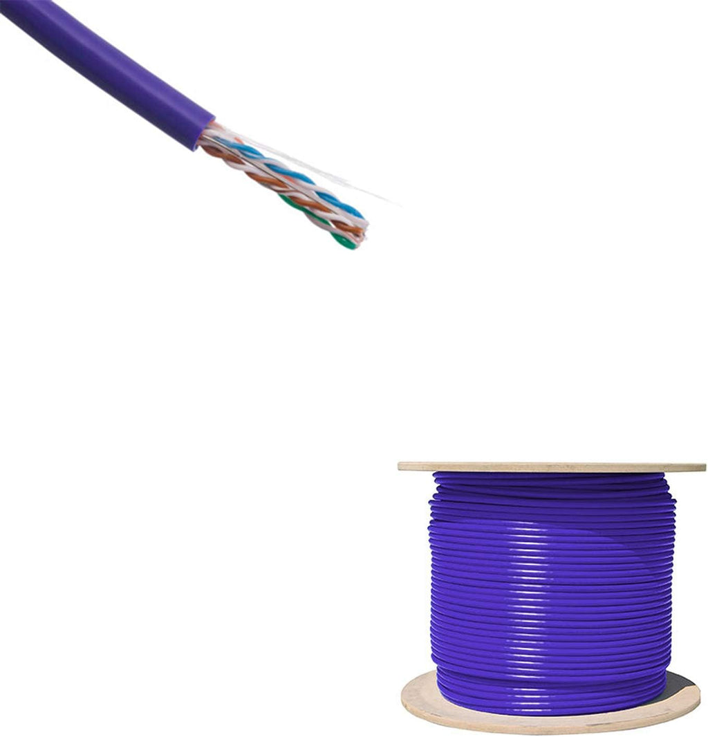 Yellow Cat6 1000 feet CM Bulk Ethernet Cable, Bare Solid Copper UTP, 23 AWG C244