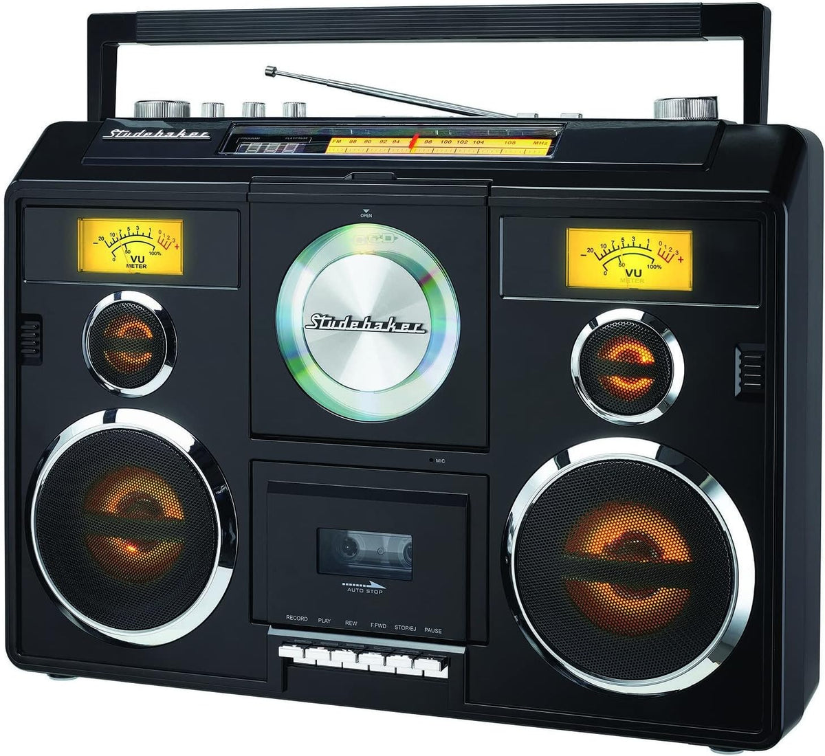 Teal Portable Stereo Boombox with Bluetooth H86869