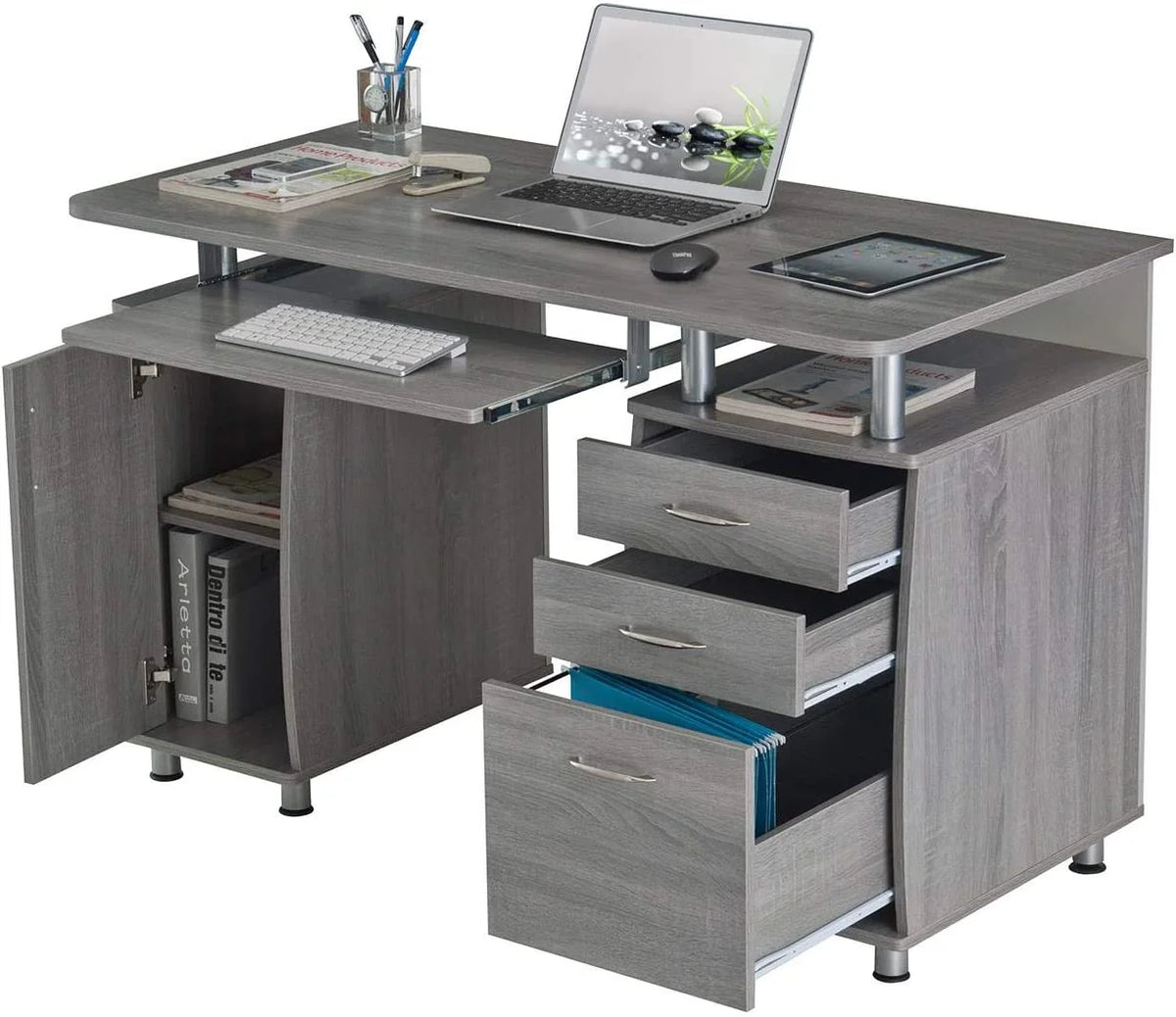 Gray Small Computer Desk K2752