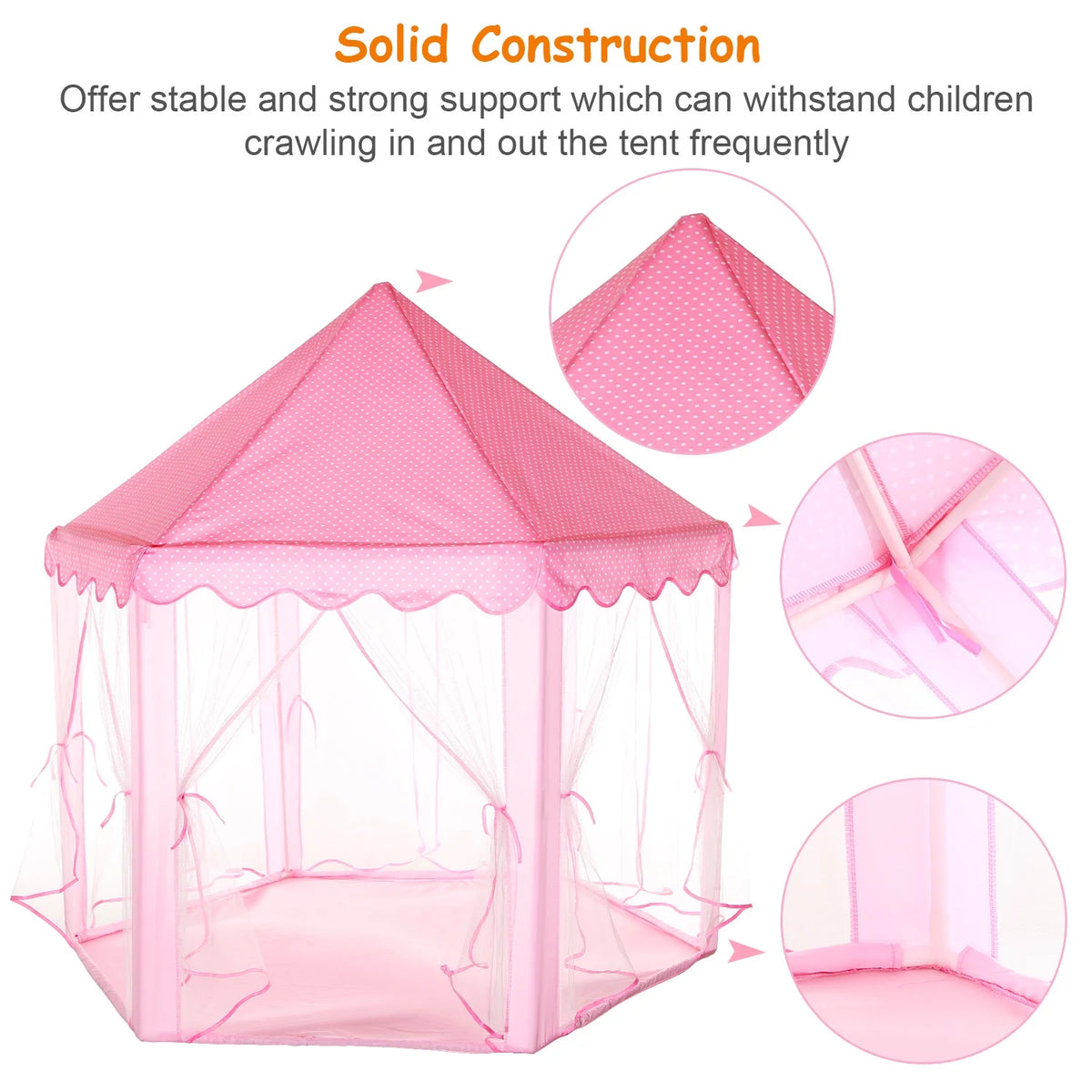 Princess Castle Tent Playhouse with Carry Case H218973