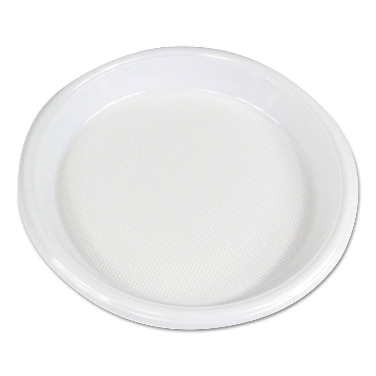 Hi-Impact Plastic Dinnerware Plate White 500-carton M79377