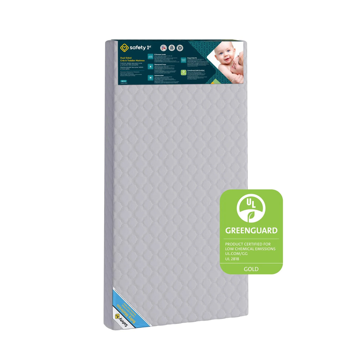 2-in-1 Antimicrobial Crib & Toddler Mattress K626