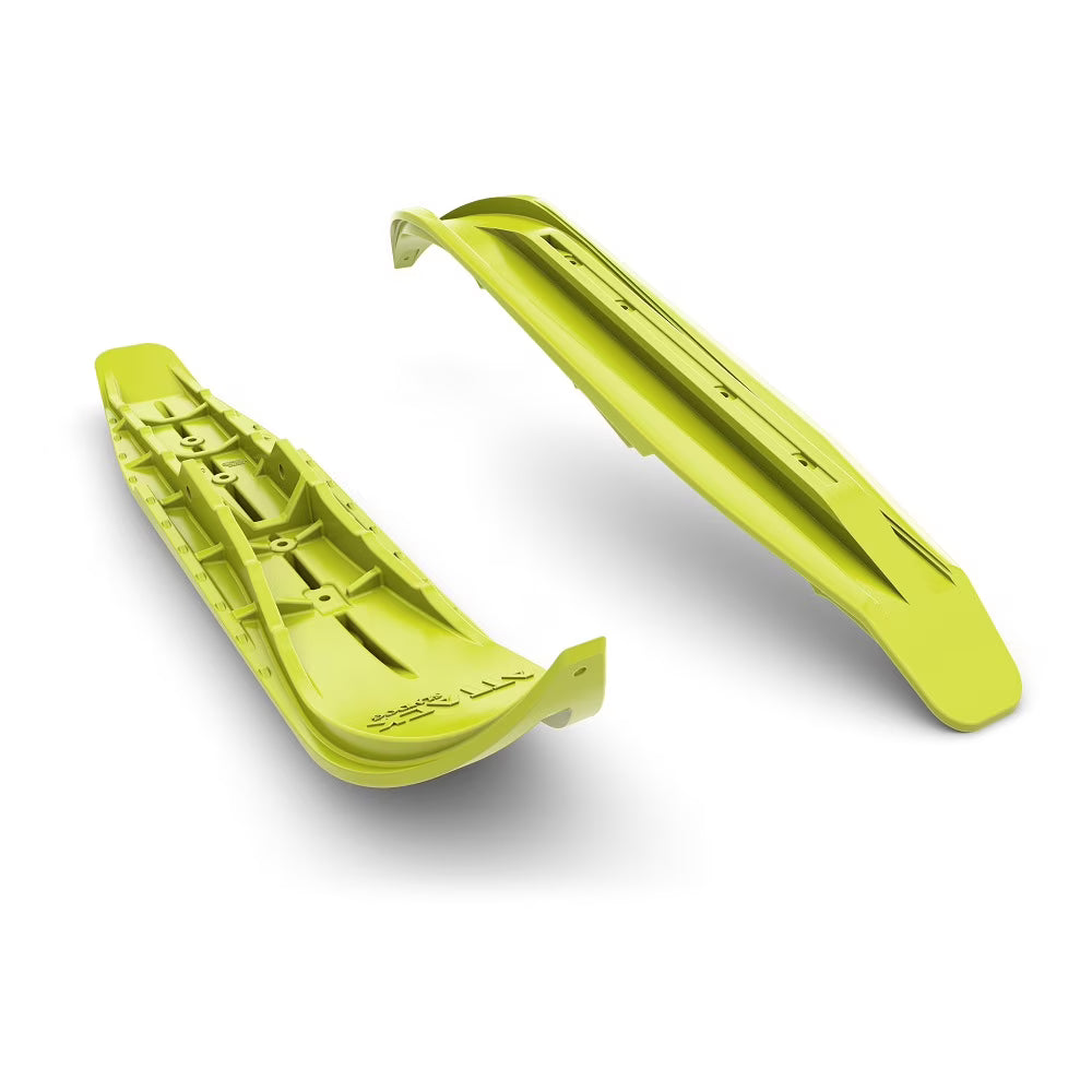 Pair of Lime Squeeze 7" Snowmobile Skis D3761