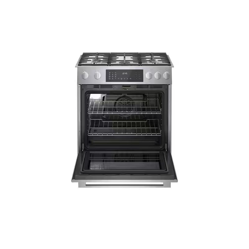 30 in. 5 Burner Slide-In Gas Range in Stainless Steel F38646