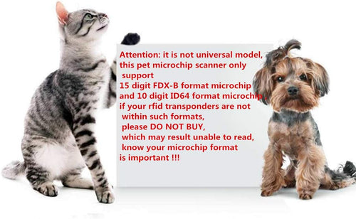 134.2khz Pet ID Microchip Scanner and Reader Pack of 2 D214