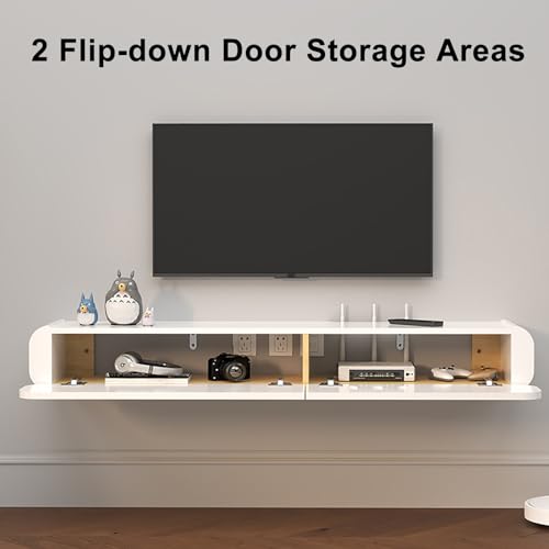 Floating TV Stand with Cable Holes B35814