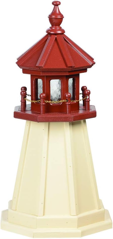 Decorative Lighthouse Wood Ivory Cherrywood W643