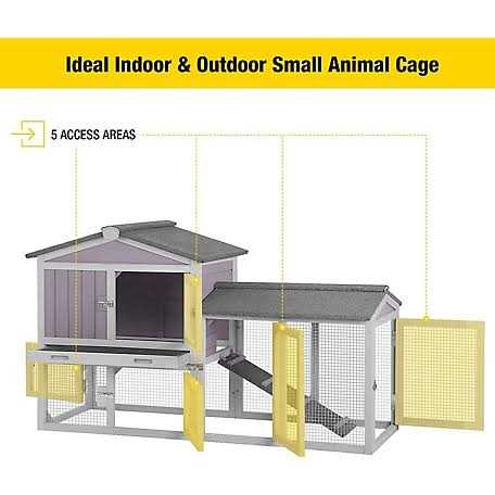 Rabbit Hutch with Second Bunny Cage U3099