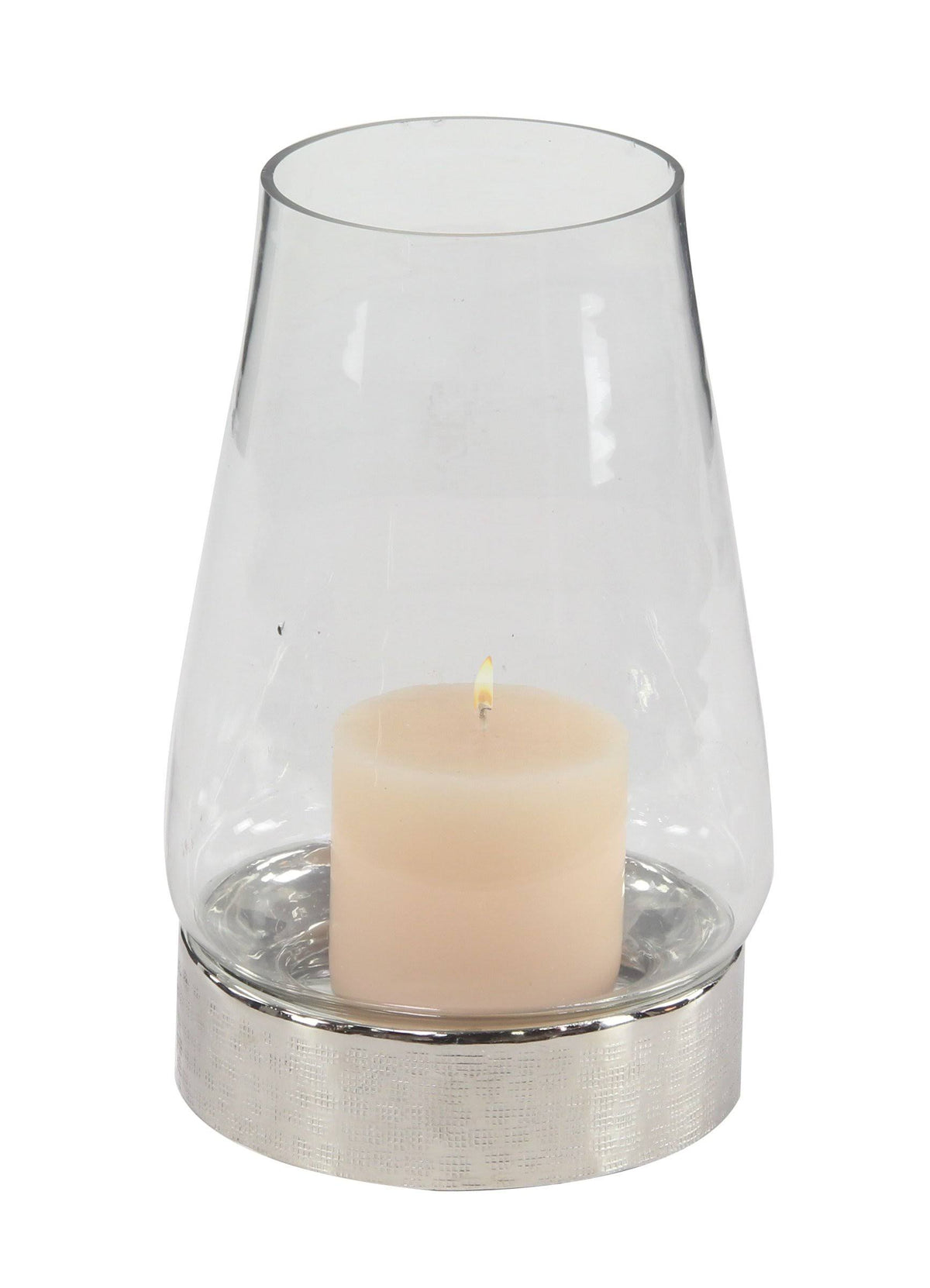 Clear Glass Hurricane Candle Holder F481