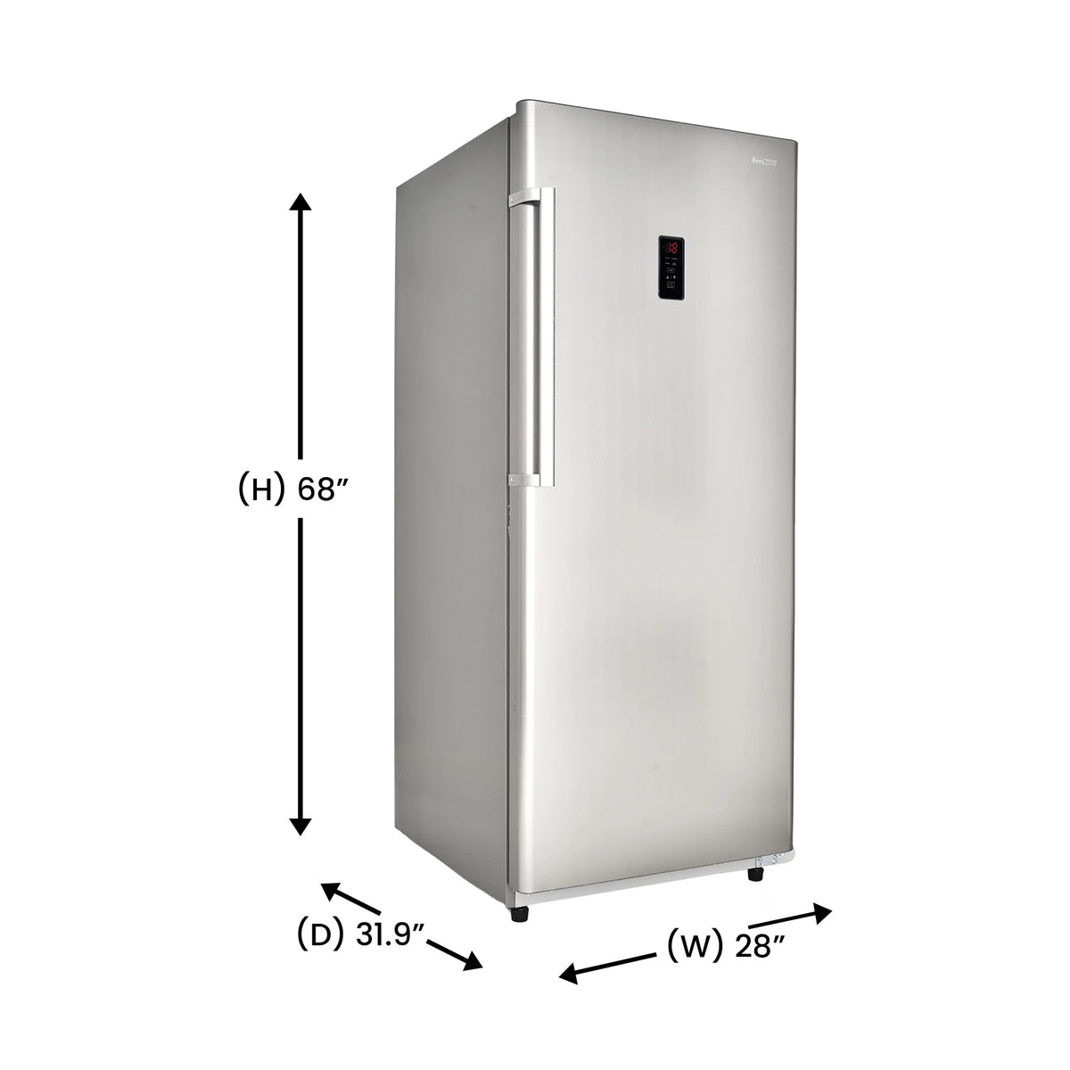 17 cu. ft Convertible Upright Freezer/Refrigerator in Stainless with Reversible Door U862