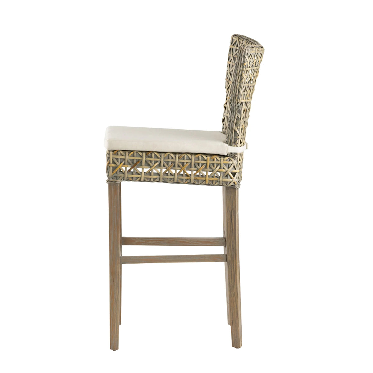 Gray Woven Padded Seat Bar Chair N5988