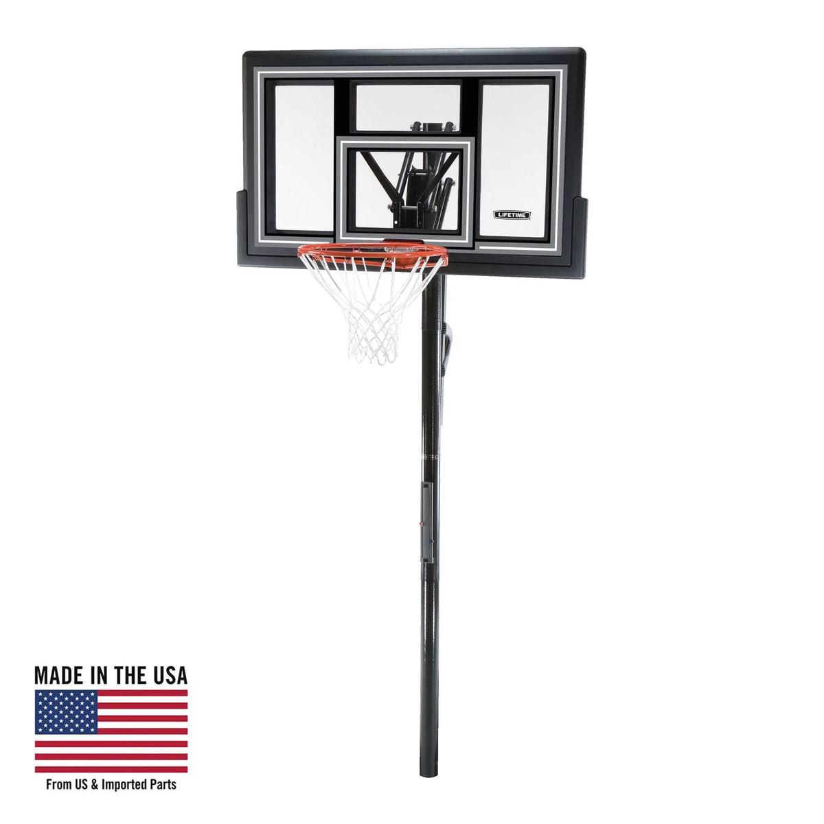 Adjustable Inground Basketball Hoop 50 inch Polycarbonate E4232